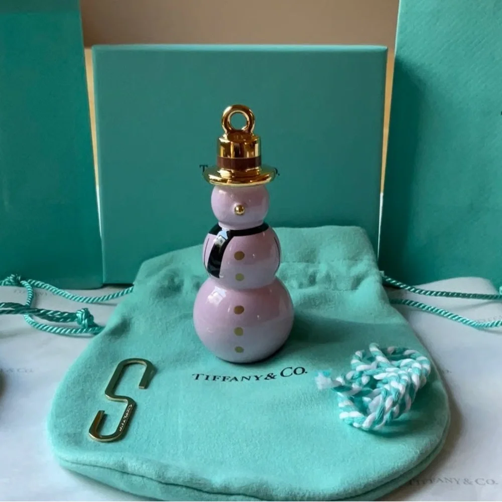 Tiffany & Co. Purple and Gold Snowman Ornament